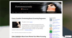 Desktop Screenshot of forwomenseyesonly.com